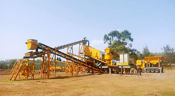 150t/h Mobile Crushing Plant For Building Roads In Ethiopia