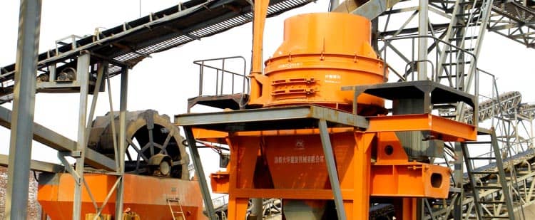 vertical impact crusher in railway