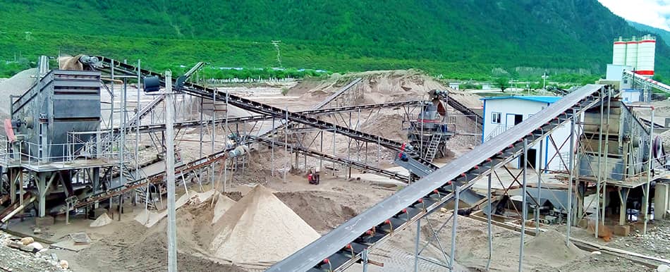 gravel production in Tibet