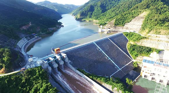 Nam Ou river sand and stone production line