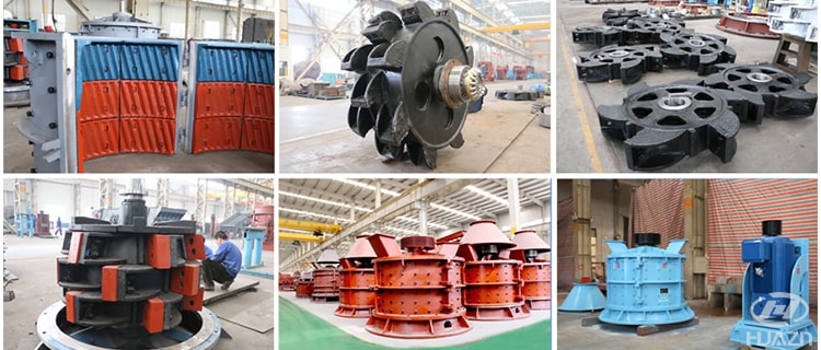 vertical complex crusher wearing parts