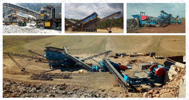 tyred mobile crushing station application