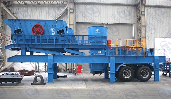 wheel type mobile jaw crusher