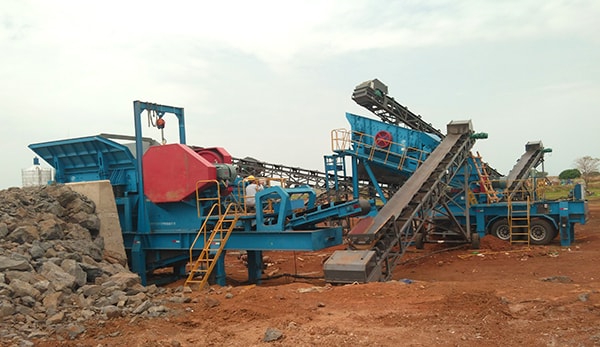 wheel type mobile crusher factory price