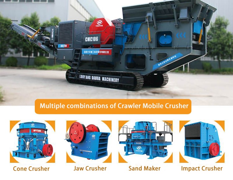 crawler mobile crusher combination