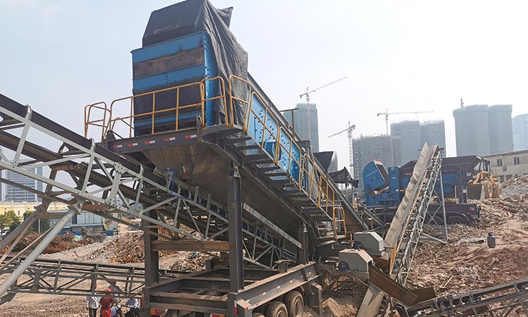 concrete impact mobile crusher plant