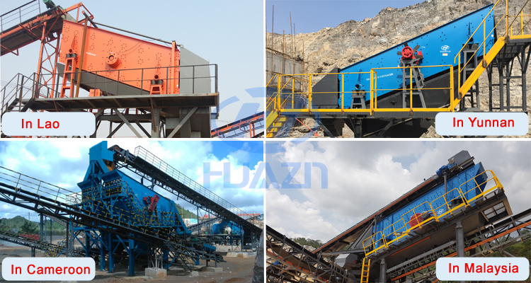 vibrating screen customer site