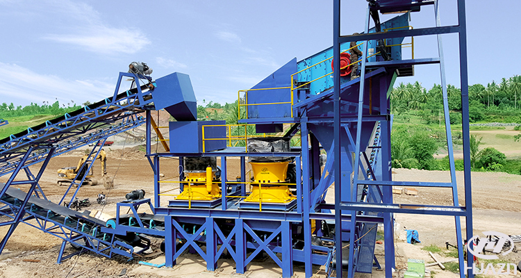 stone crushing production line in Indonesia