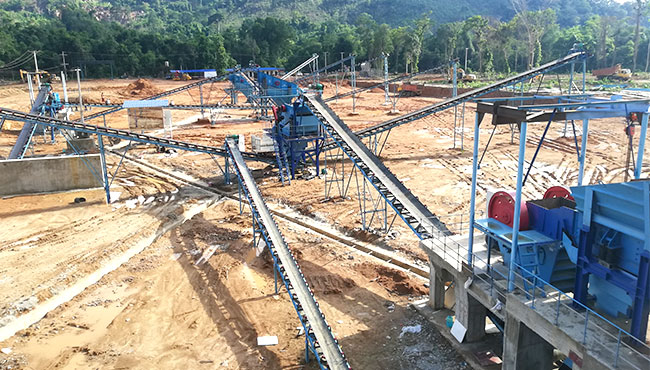 stone crusher machine production site