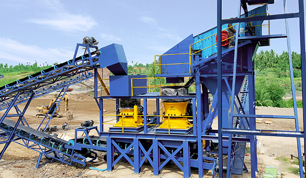 sand stone crushing production line plant