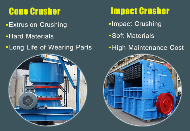 cone crusher impact crusher difference